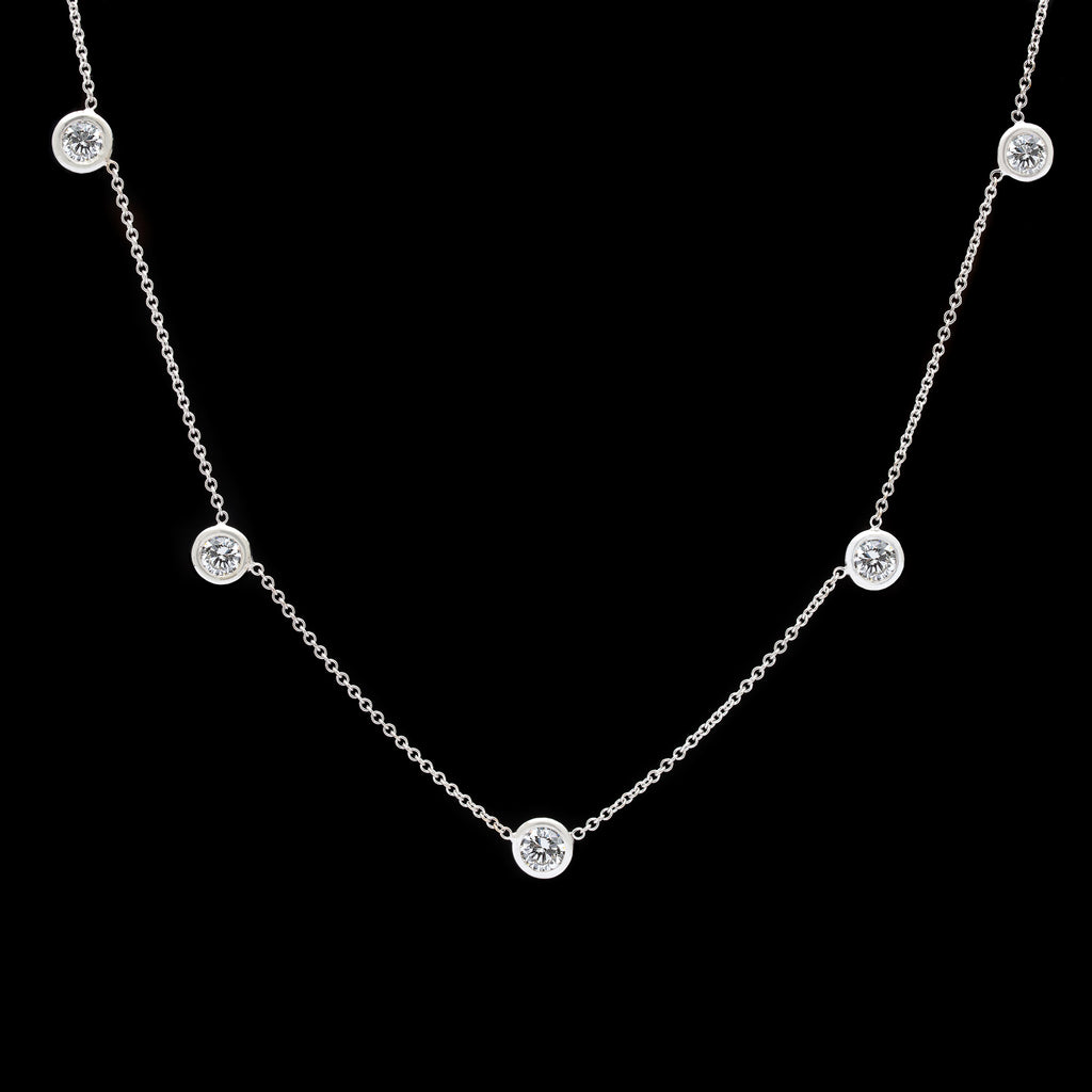 Impressive 2.53 carat Diamonds By The Yard Necklace