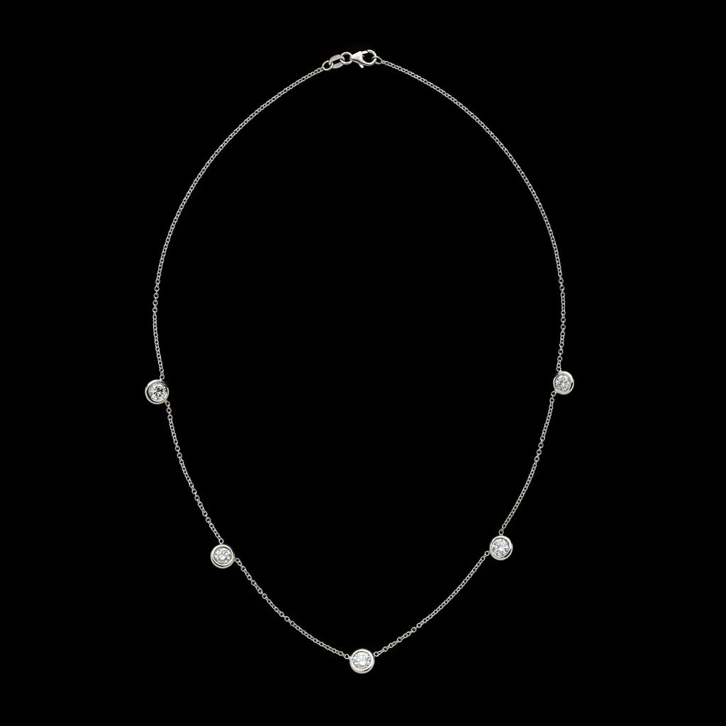 Impressive 2.53 carat Diamonds By The Yard Necklace