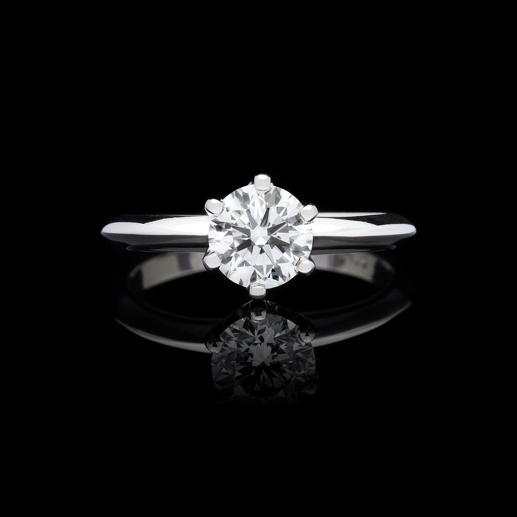 GIA F/VS2 .92ct Diamond Engagement Ring