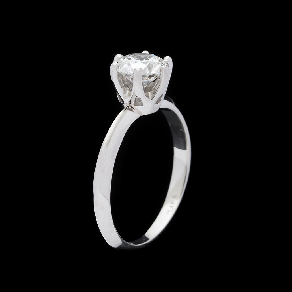 GIA F/VS2 .92ct Diamond Engagement Ring