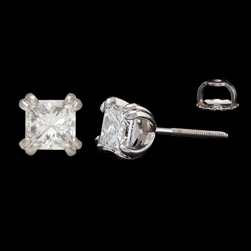 Exceptional GIA/AGS 2.03-ct Diamond Stud Earrings
