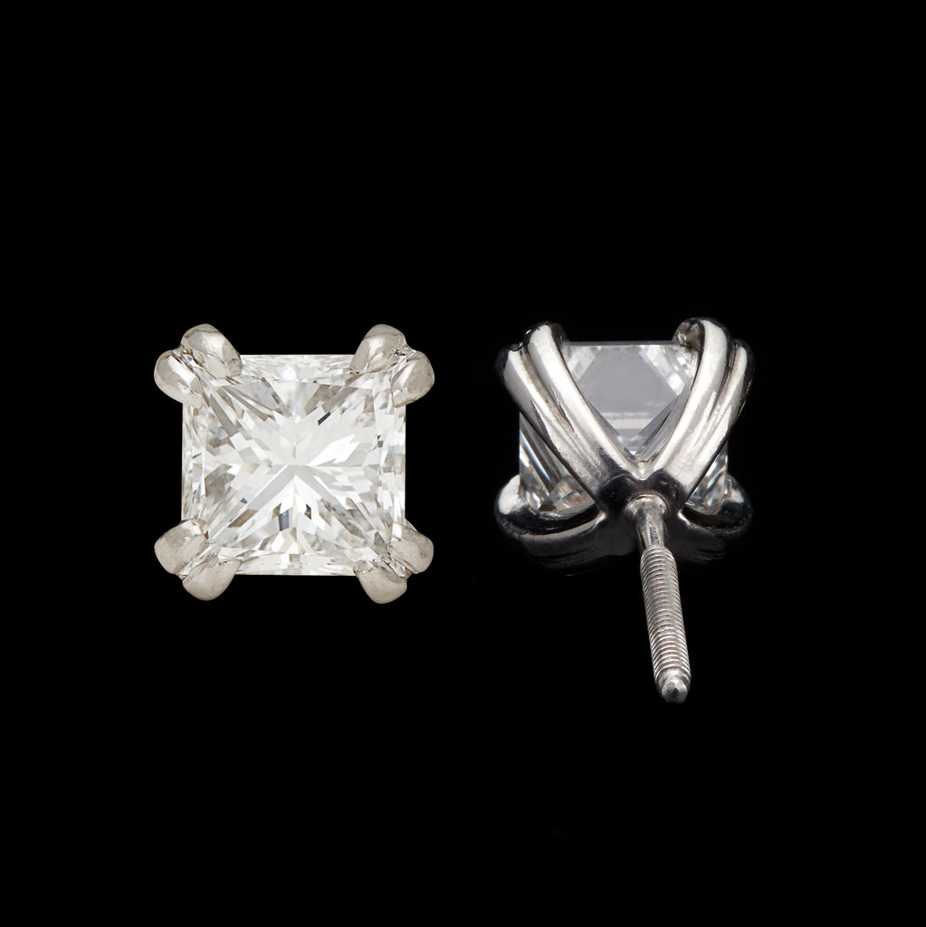 Exceptional GIA/AGS 2.03-ct Diamond Stud Earrings