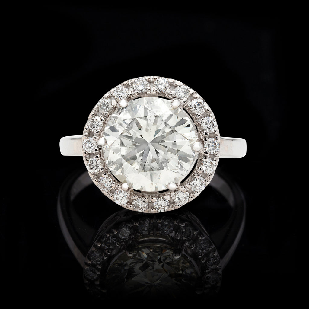 3.93-carat Diamond & White Gold Engagement Ring