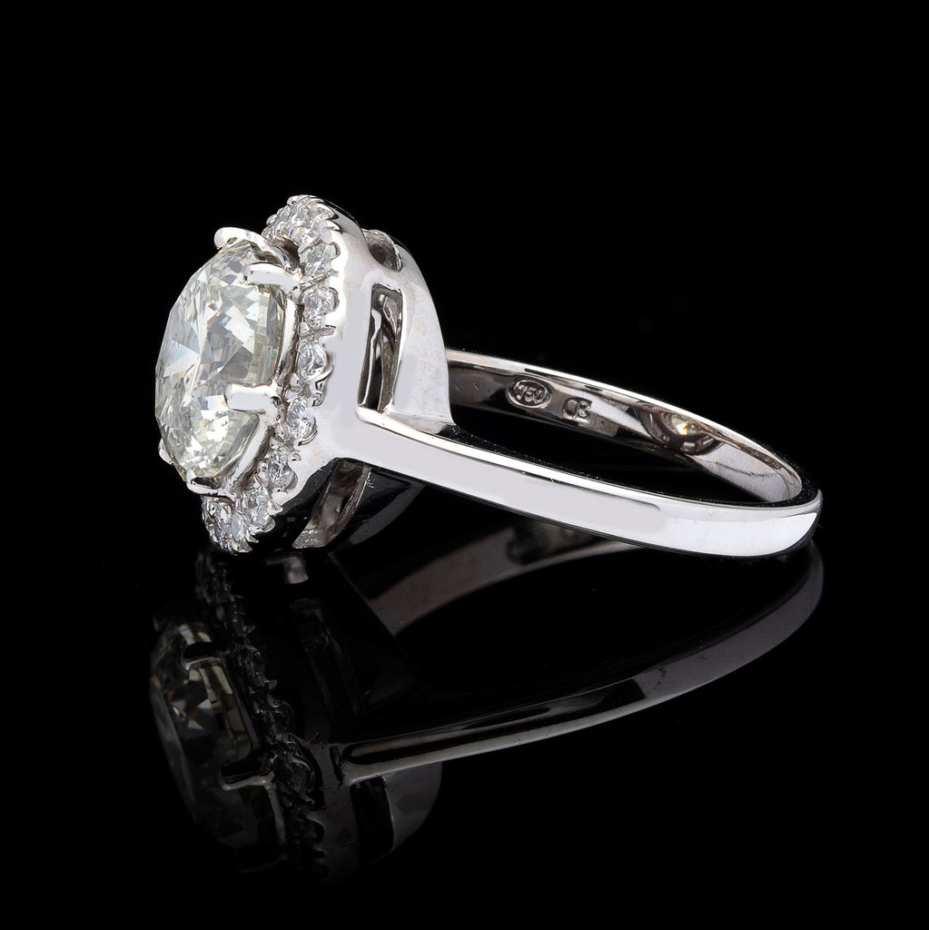 3.93-carat Diamond & White Gold Engagement Ring