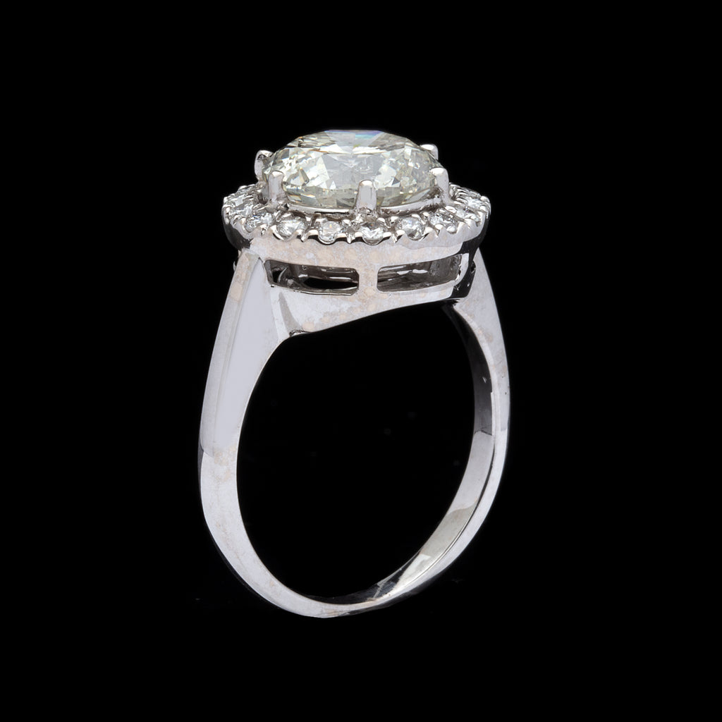 3.93-carat Diamond & White Gold Engagement Ring
