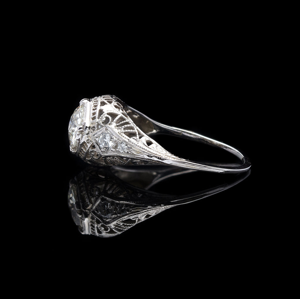 Estate Diamond & Platinum Engagement Ring