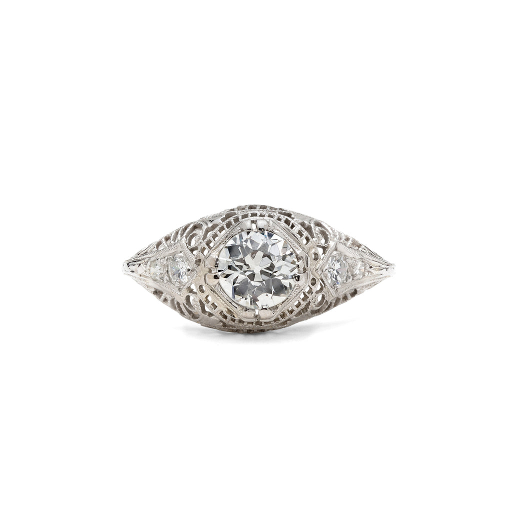 Estate Diamond & Platinum Engagement Ring