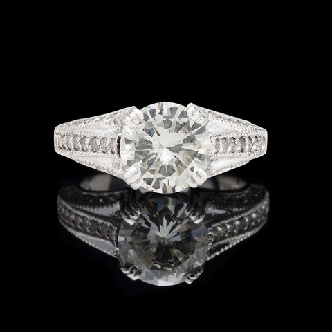 Estate Diamond Ring Featuring Impressive 2.39 ct Round Diamond