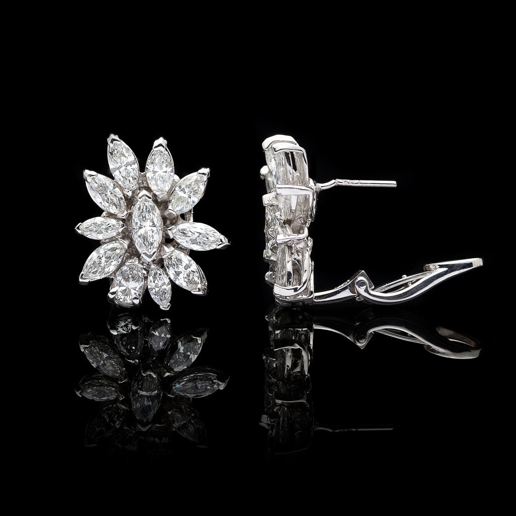 5.50 carat Marquise Diamond & Platinum Earrings