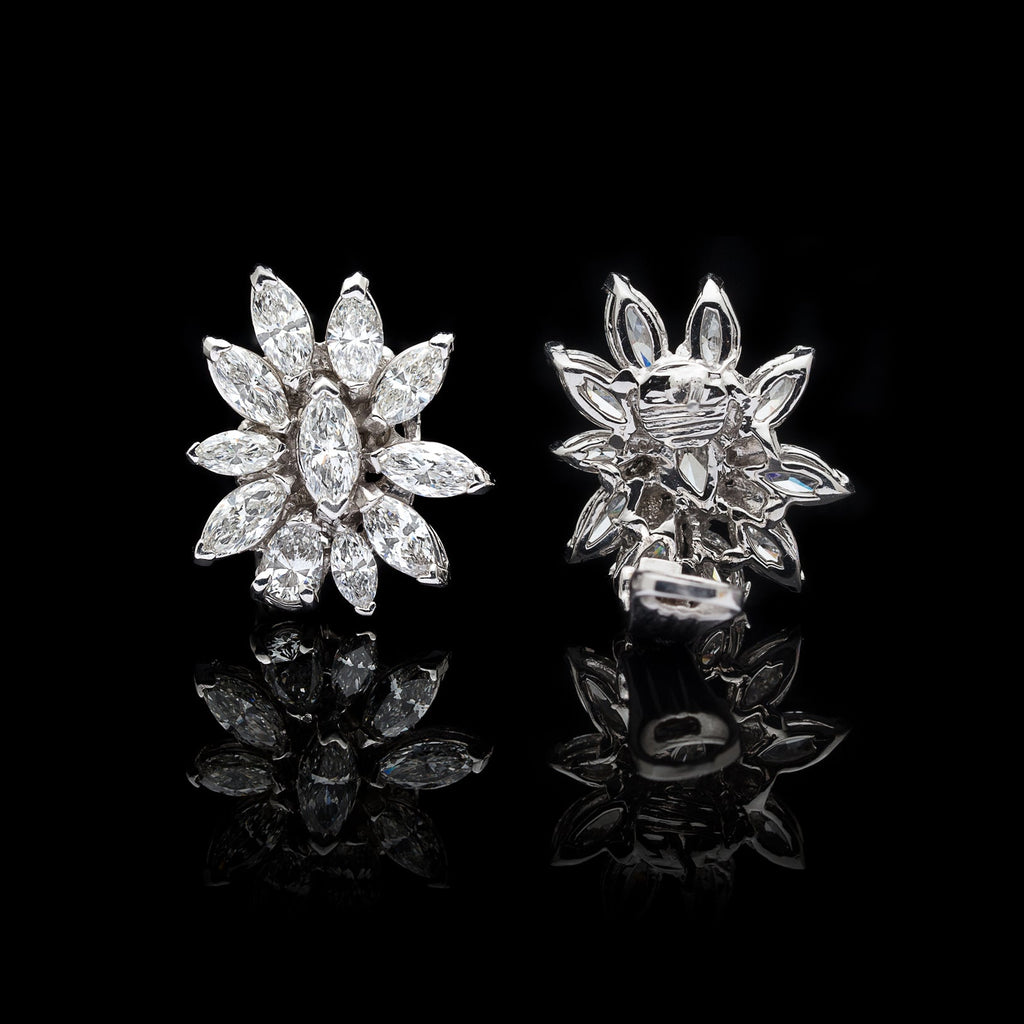 5.50 carat Marquise Diamond & Platinum Earrings