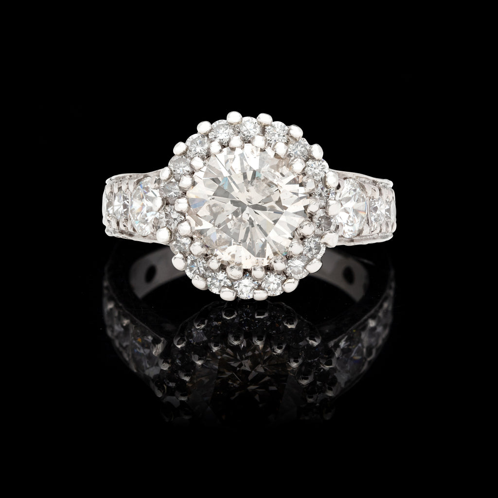 2.90-carat Diamond & White Gold Engagement Ring