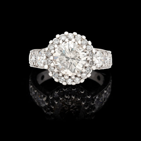 2.90-carat Diamond & White Gold Engagement Ring