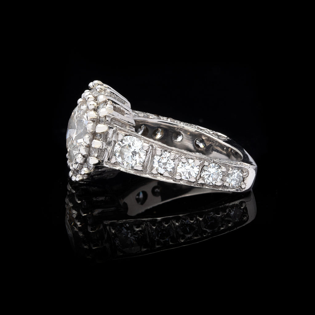 2.90-carat Diamond & White Gold Engagement Ring