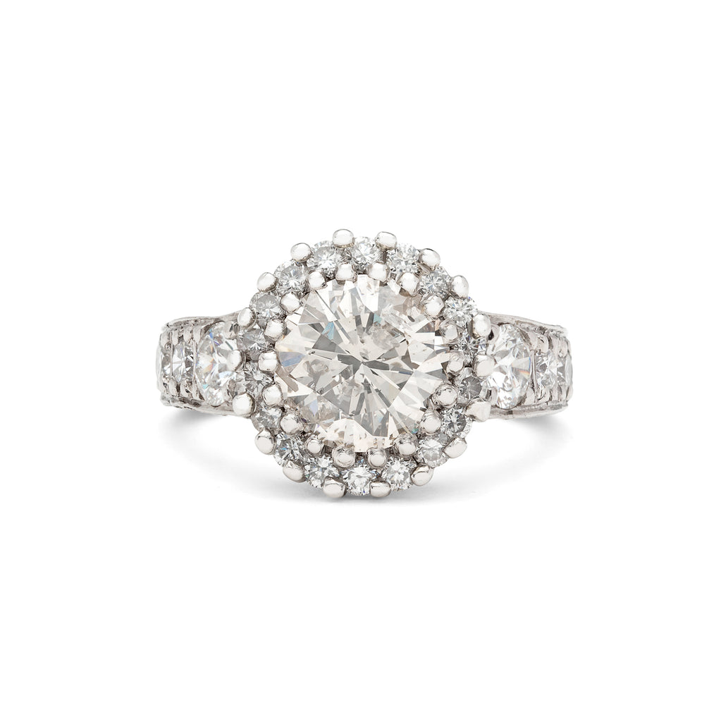 2.90-carat Diamond & White Gold Engagement Ring