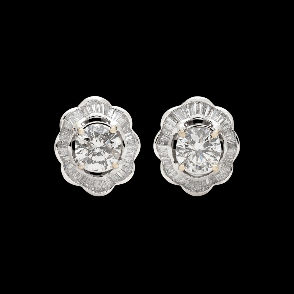 4.75 carat Estate Diamond & White Gold Earrings