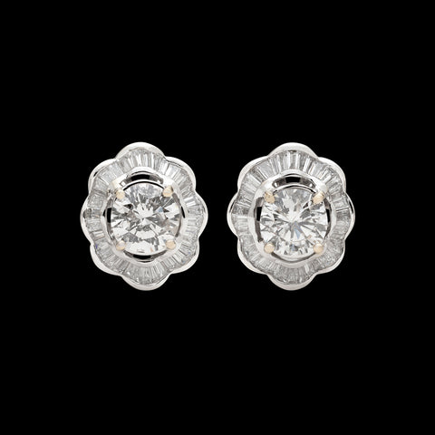 4.75 carat Estate Diamond & White Gold Earrings