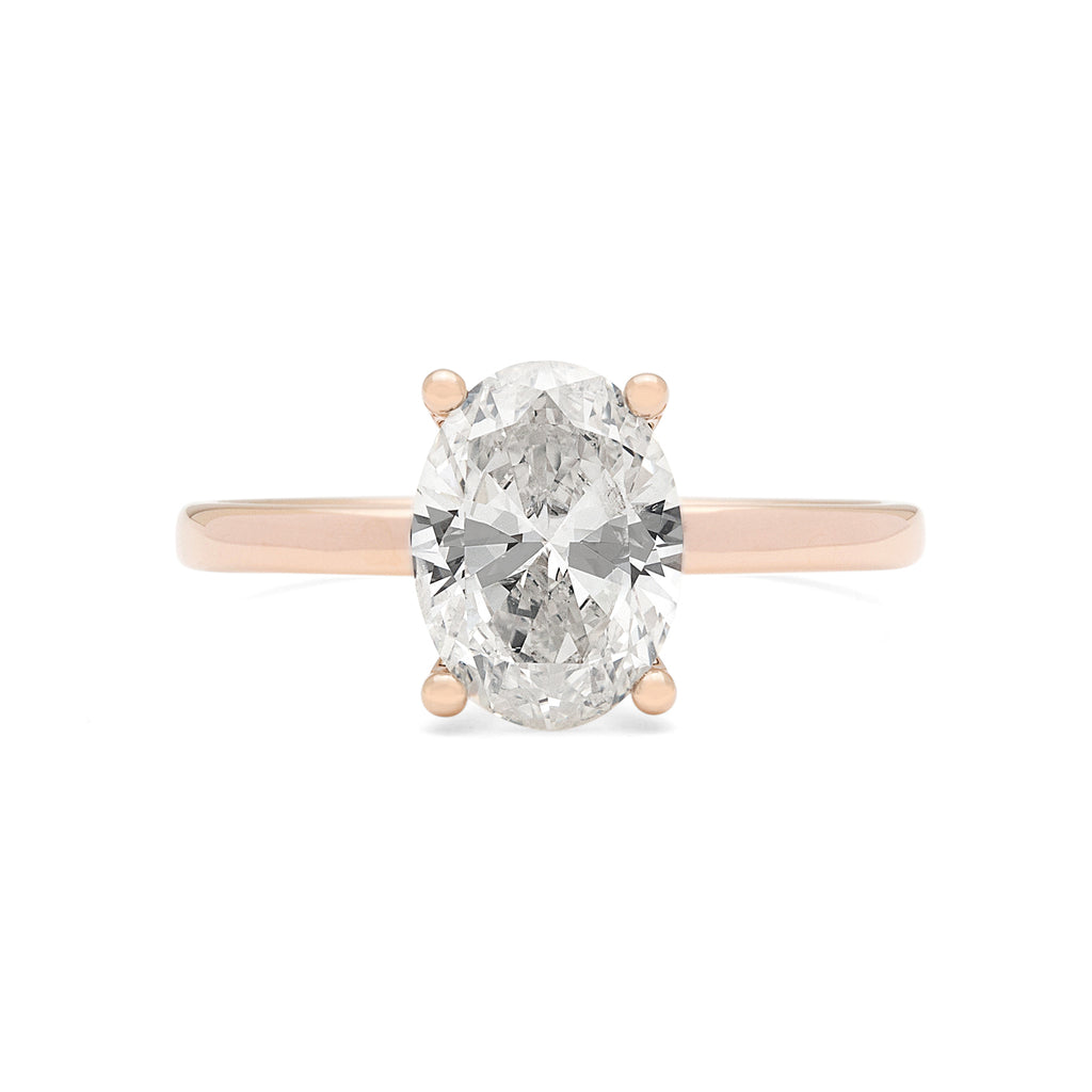 GIA 1.50-ct. Oval Diamond 18k Rose Gold Engagement Ring