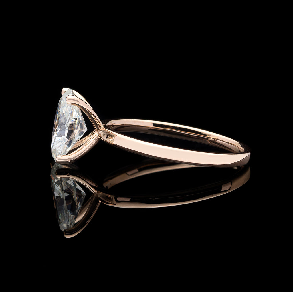 GIA 1.50-ct. Oval Diamond 18k Rose Gold Engagement Ring
