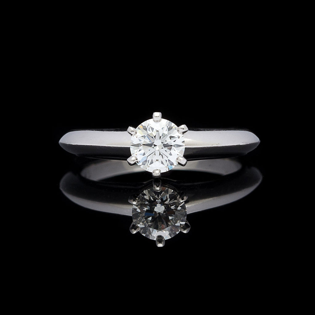 Tiffany & Co. Solitaire Diamond & Platinum Ring