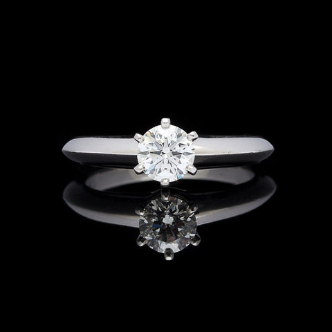 Tiffany & Co. Solitaire Diamond & Platinum Ring