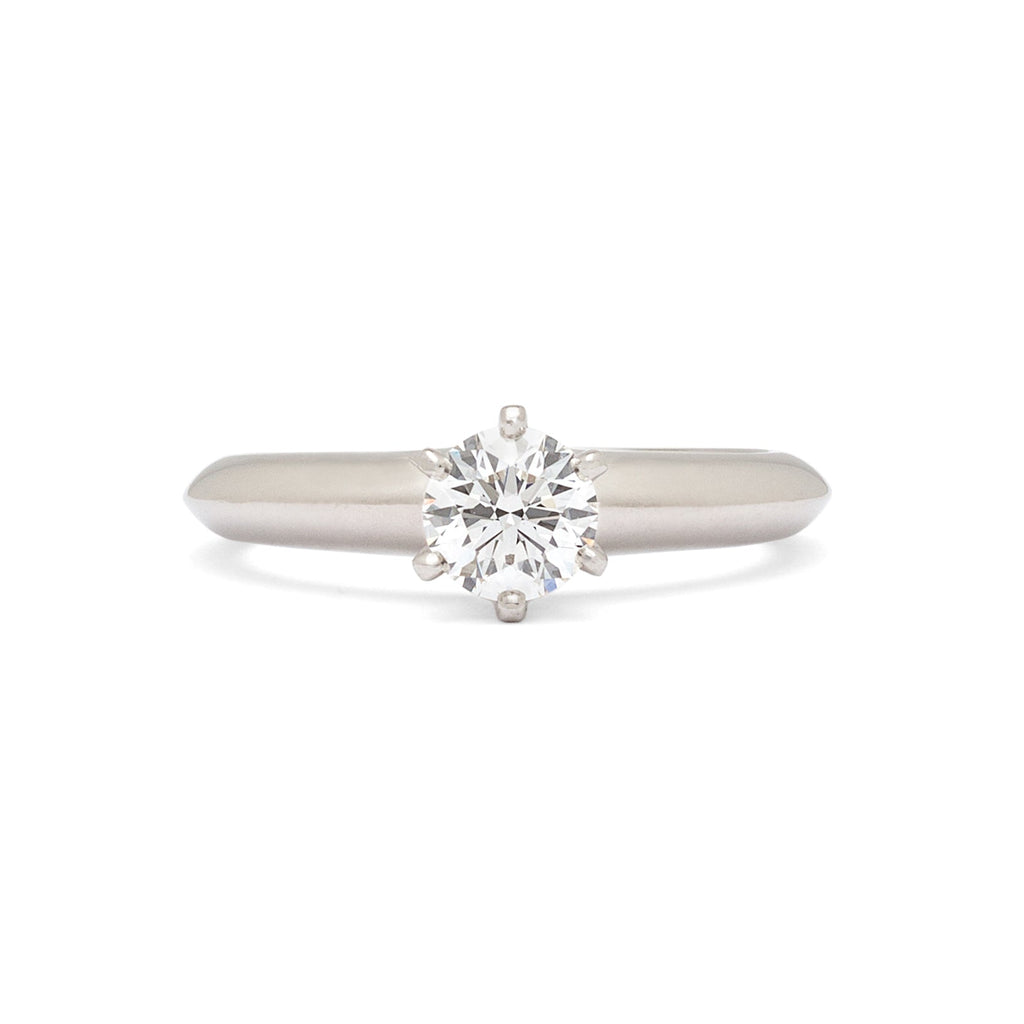 Tiffany & Co. Solitaire Diamond & Platinum Ring