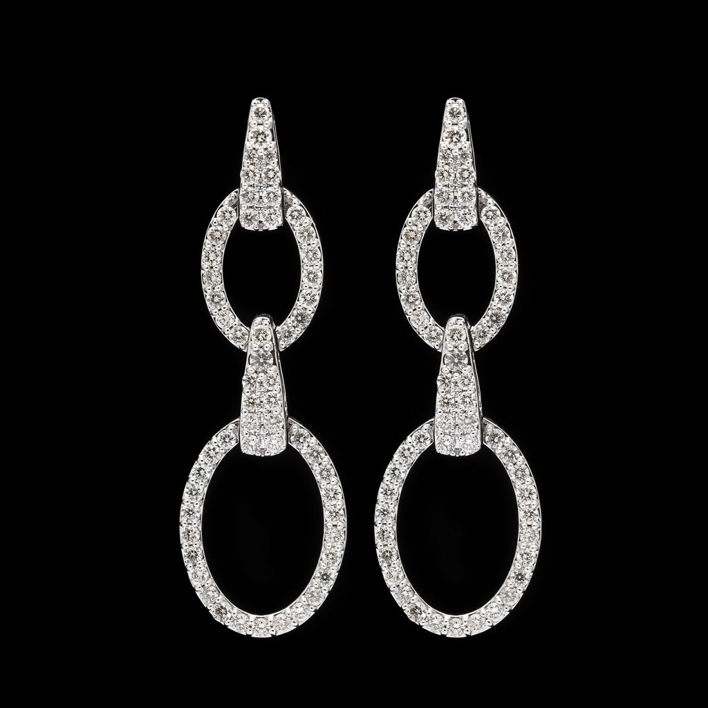 Diamond & White Gold Pendant Earrings