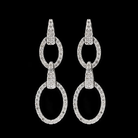 Diamond & White Gold Pendant Earrings