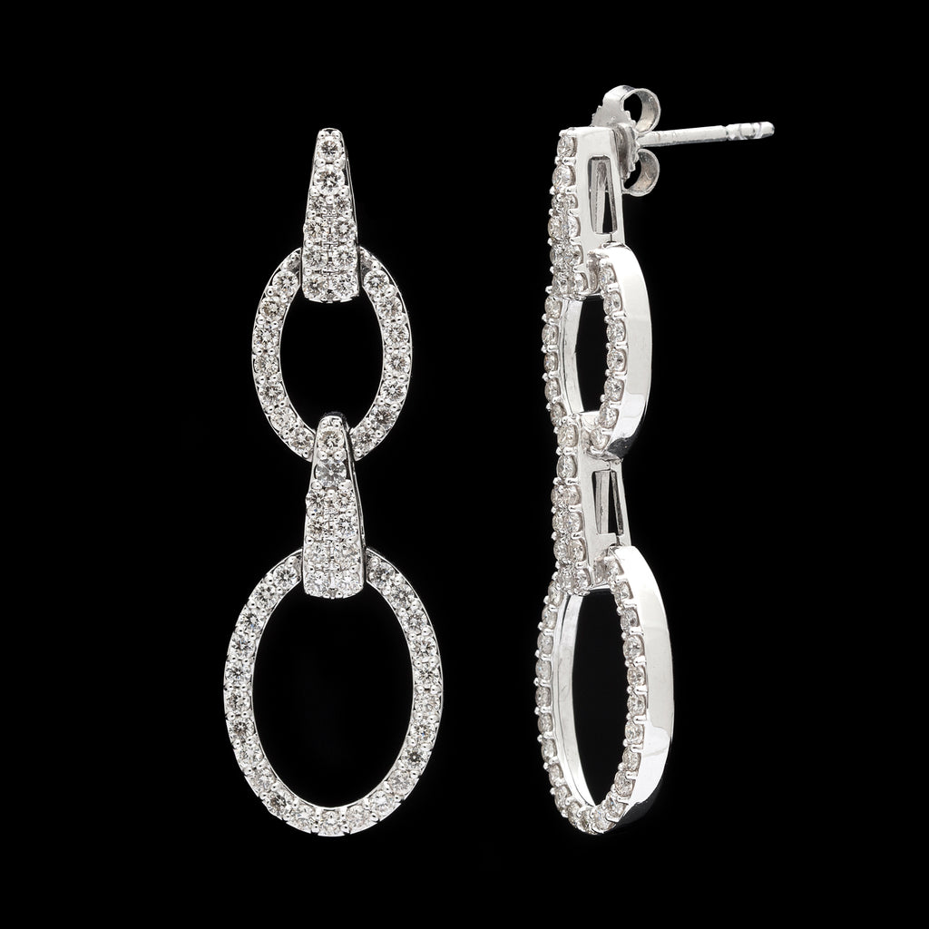 Diamond & White Gold Pendant Earrings