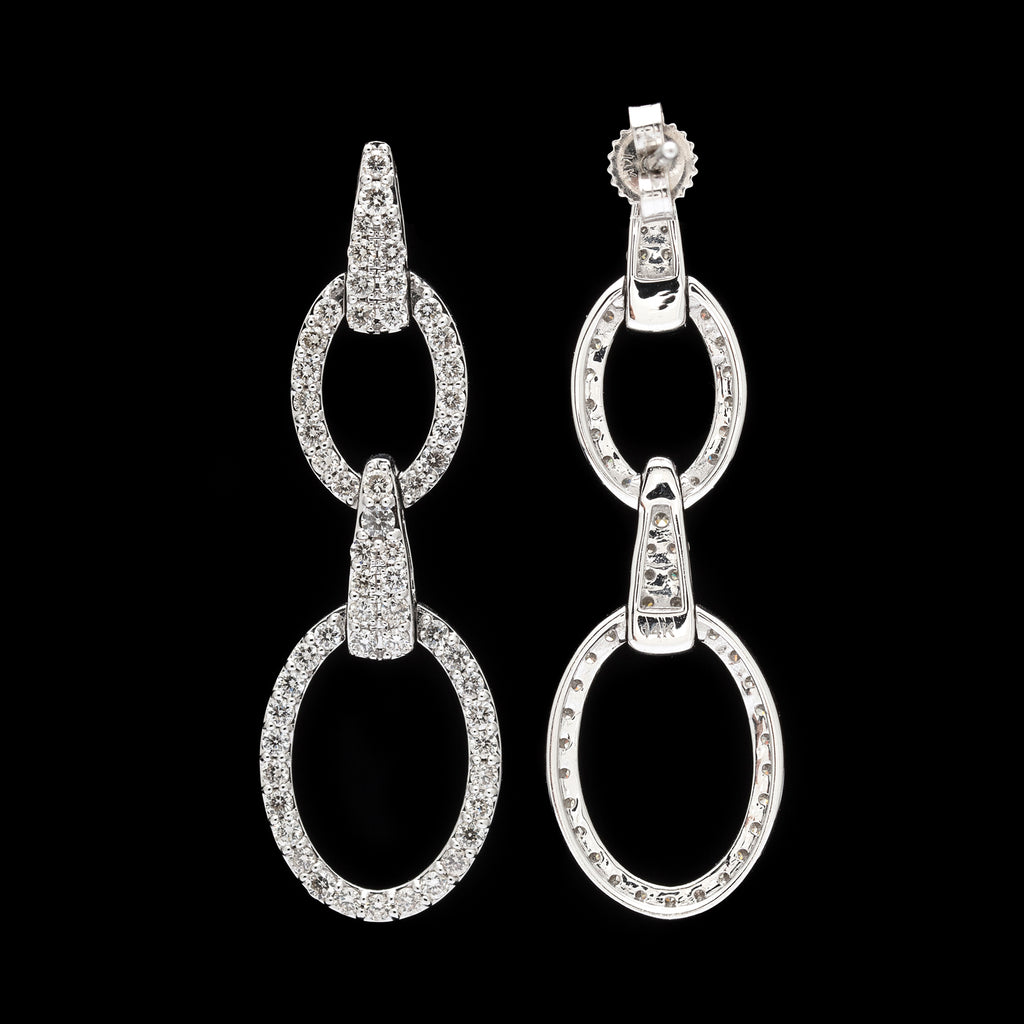 Diamond & White Gold Pendant Earrings