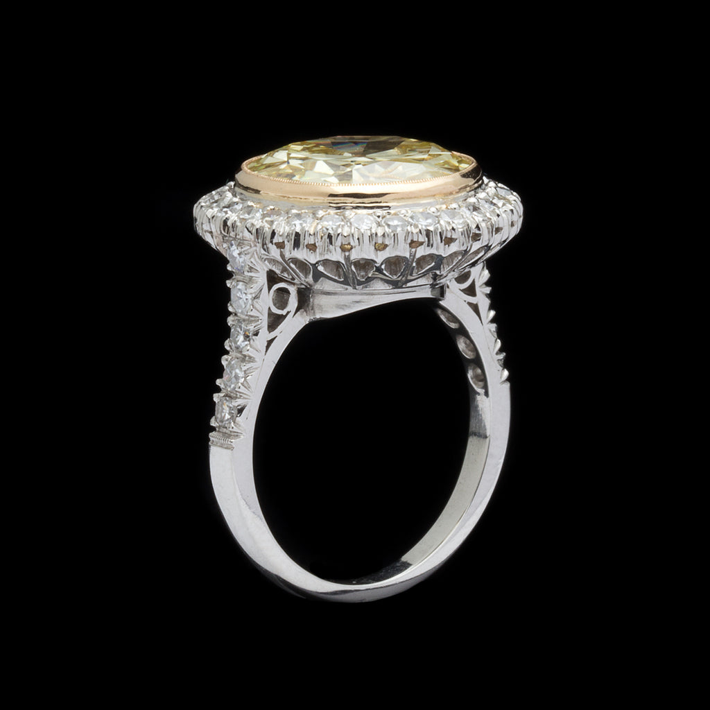 Stunning GIA 6.18-ct. Fancy Light Yellow Diamond Ring