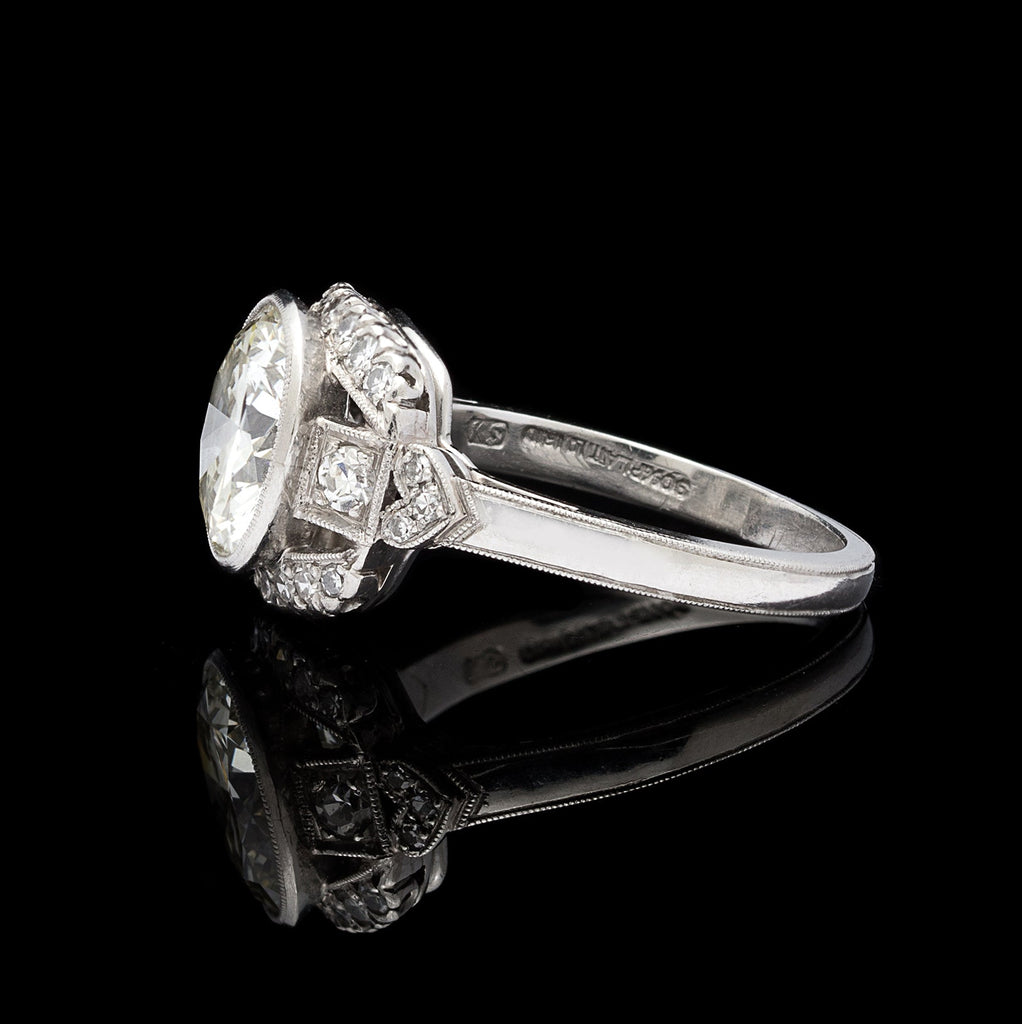 2.73-ct. Transitional-Cut & Platinum Engagement Ring