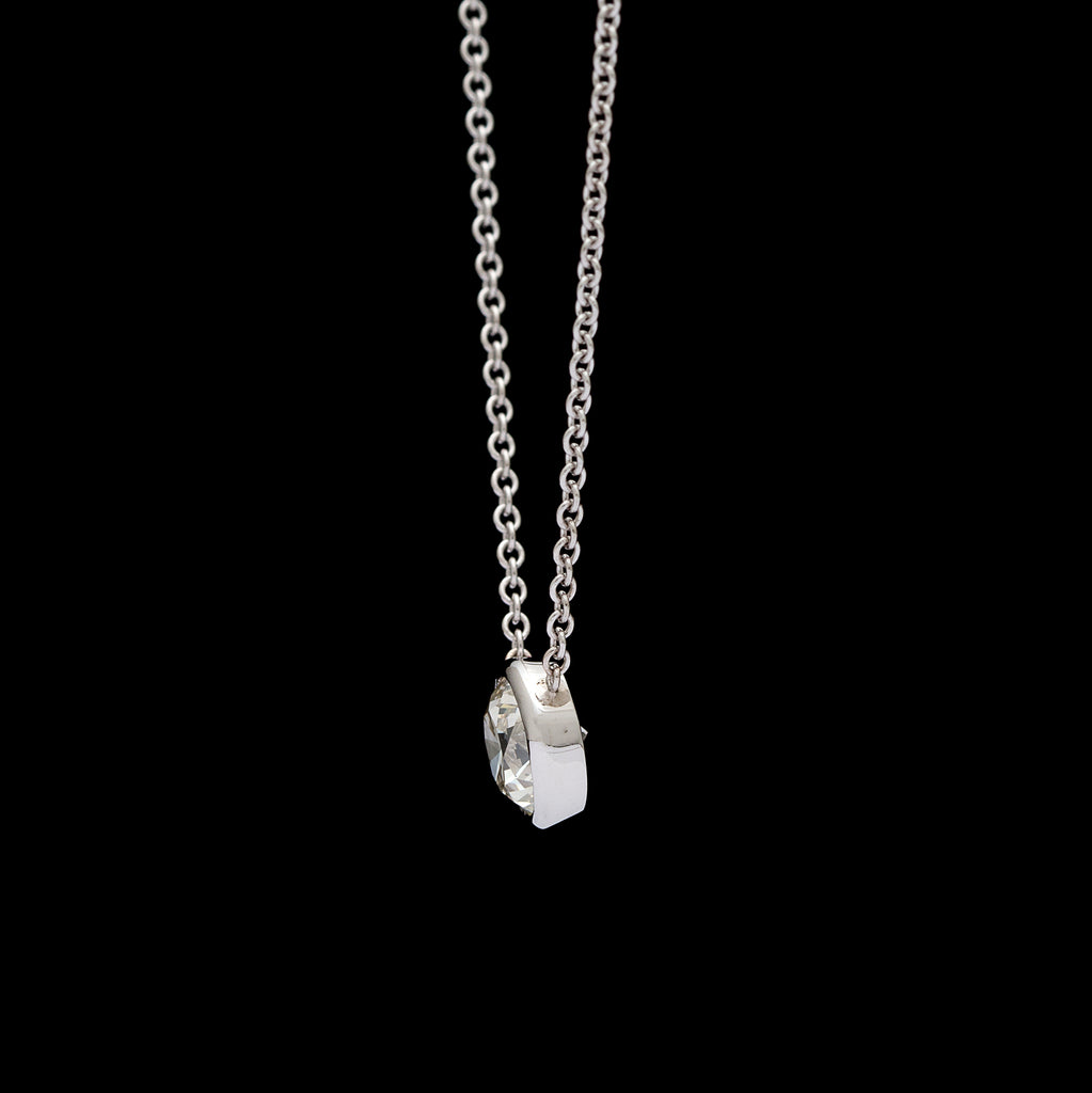 1.01-ct Diamond & Gold Solitaire Pendant-Necklace