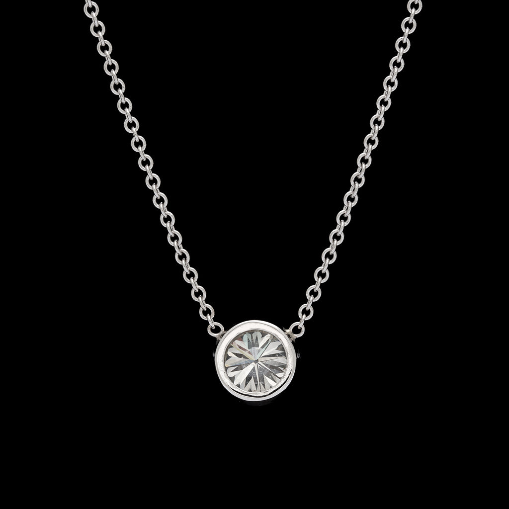 1.01-ct Diamond & Gold Solitaire Pendant-Necklace