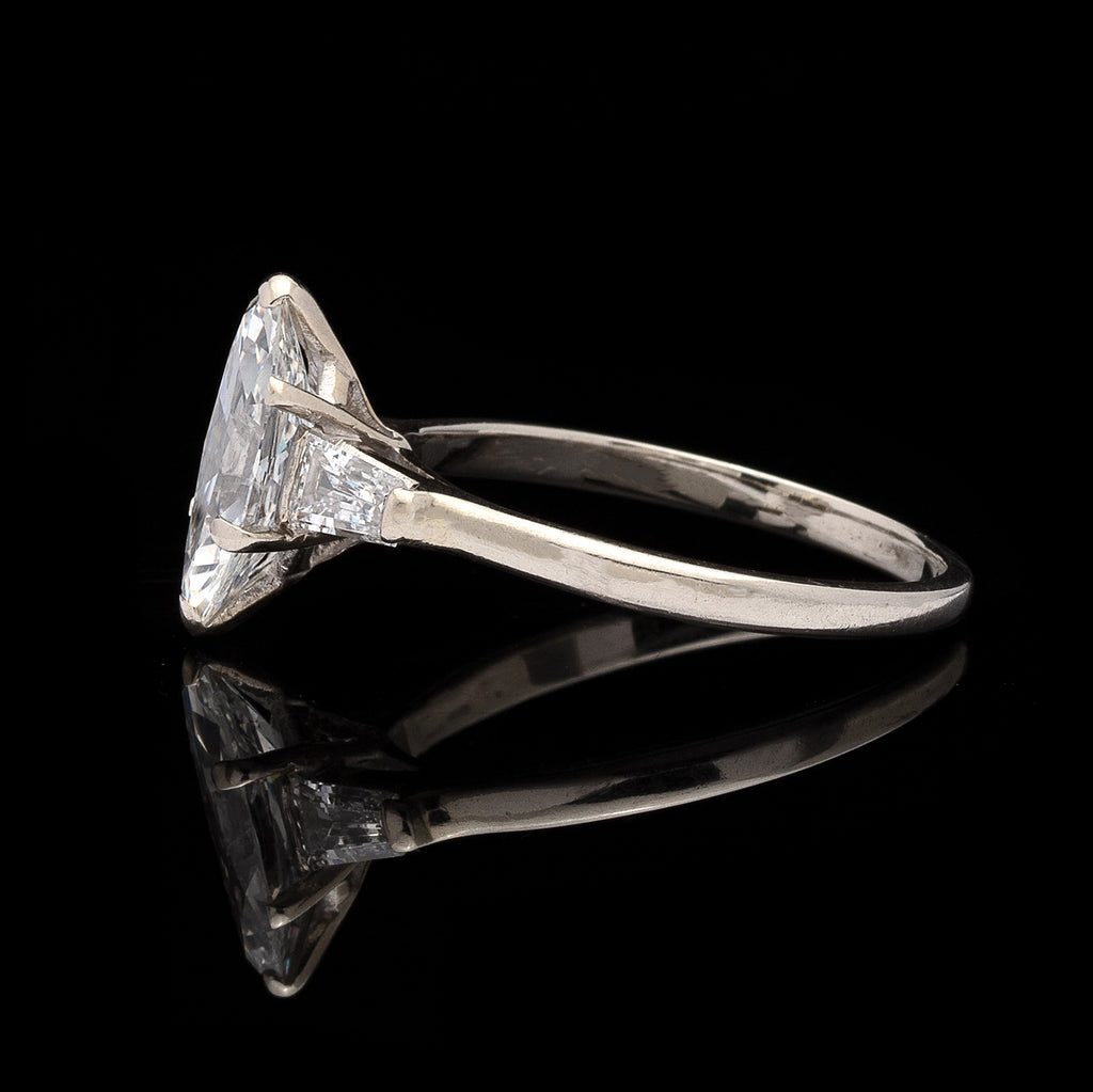 Marquise Diamond & White Gold Engagement Ring