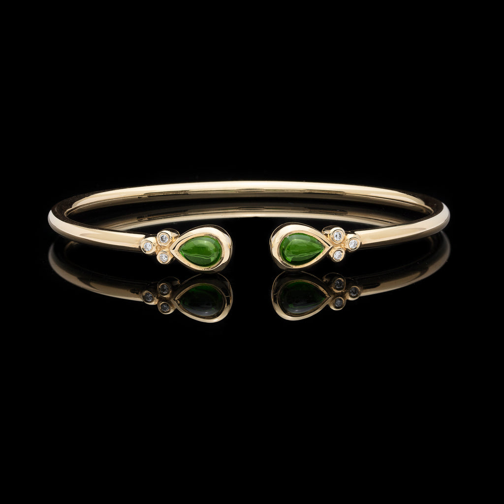 Temple St. Clair Bellina Chrome Diopside & Diamond Cuff Bracelet