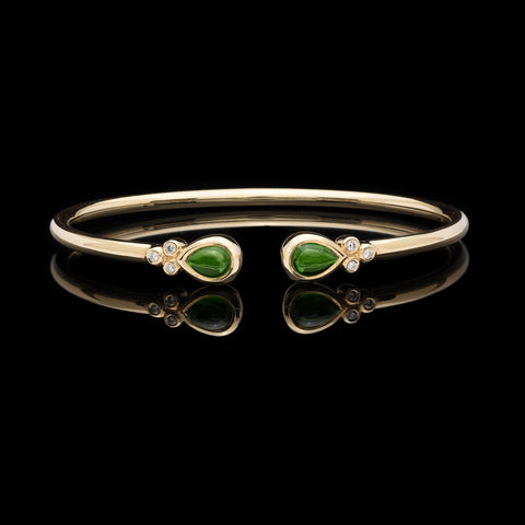 Temple St. Clair Bellina Chrome Diopside & Diamond Cuff Bracelet