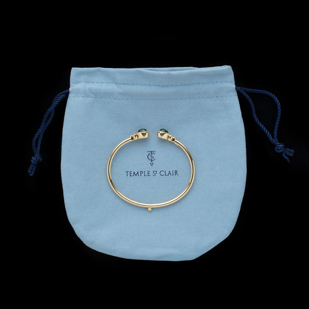 Temple St. Clair Bellina Chrome Diopside & Diamond Cuff Bracelet