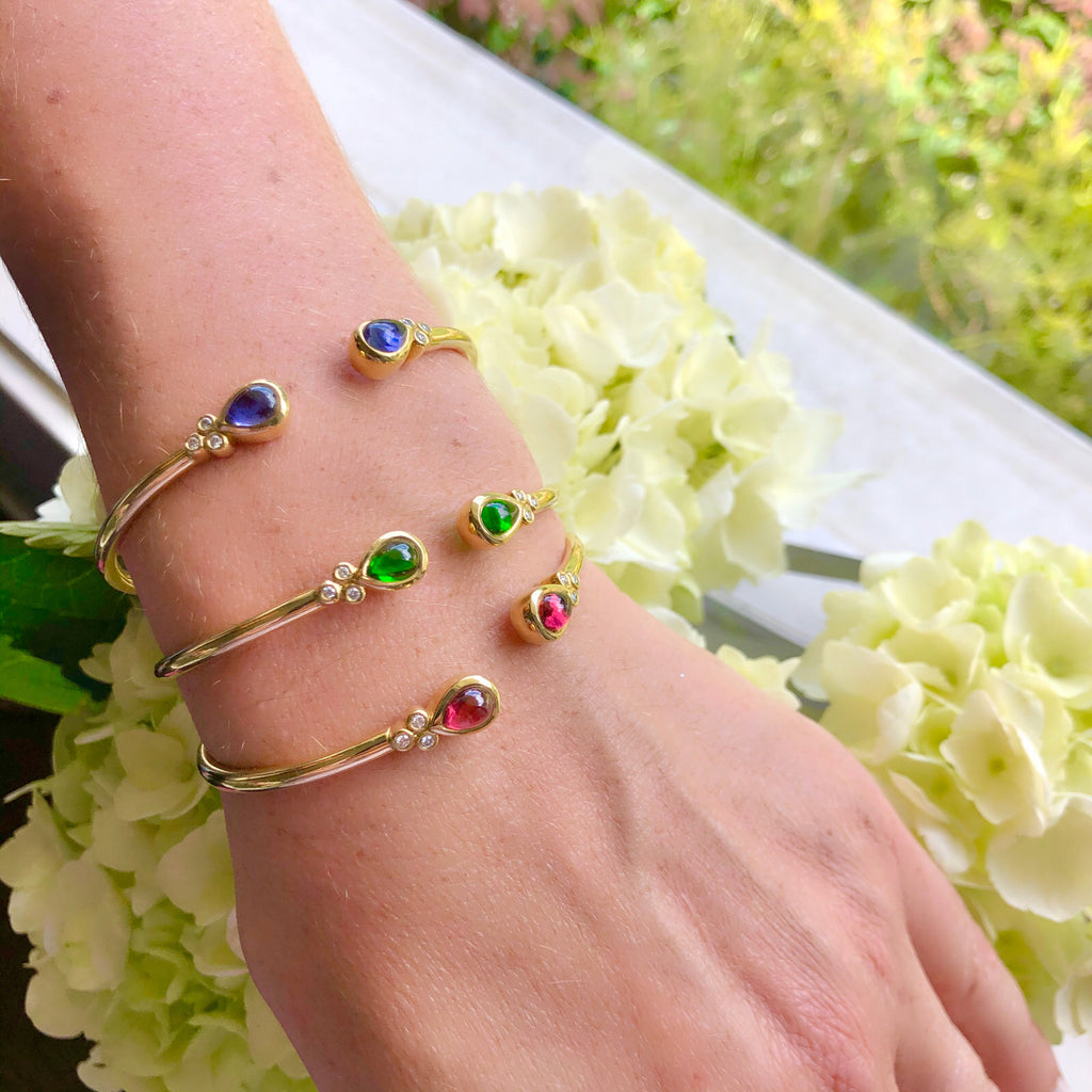 Temple St. Clair Bellina Chrome Diopside & Diamond Cuff Bracelet
