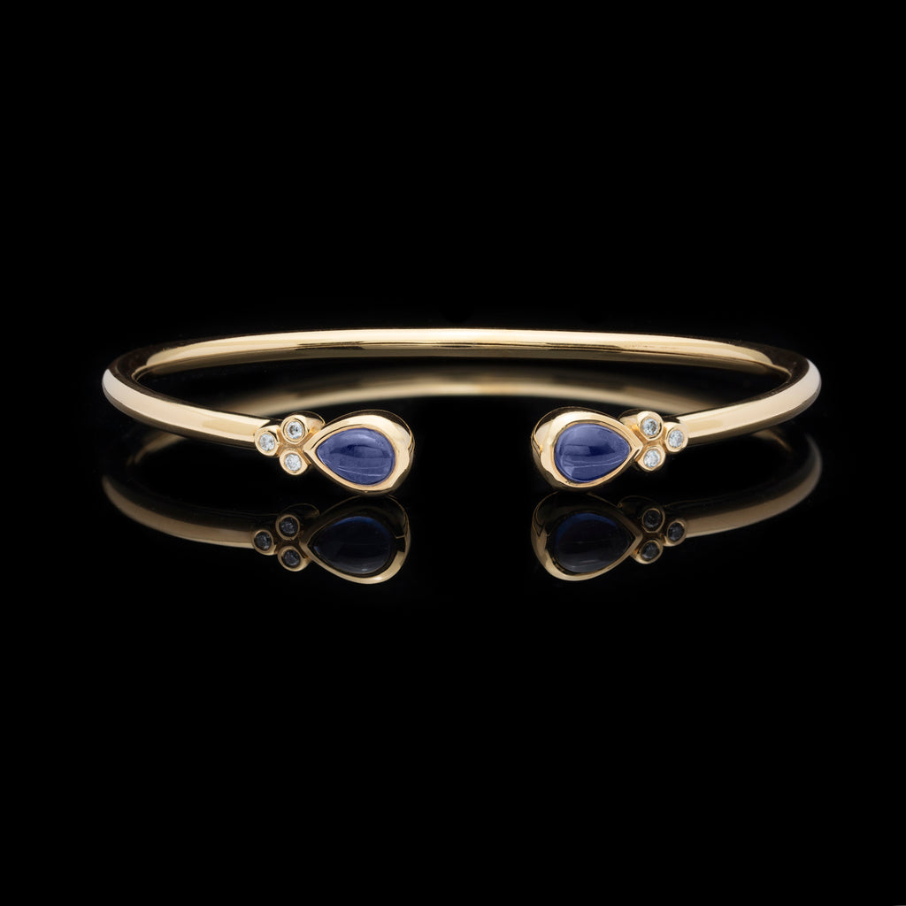 Temple St. Clair Bellina Iolite & Diamond Cuff Bracelet