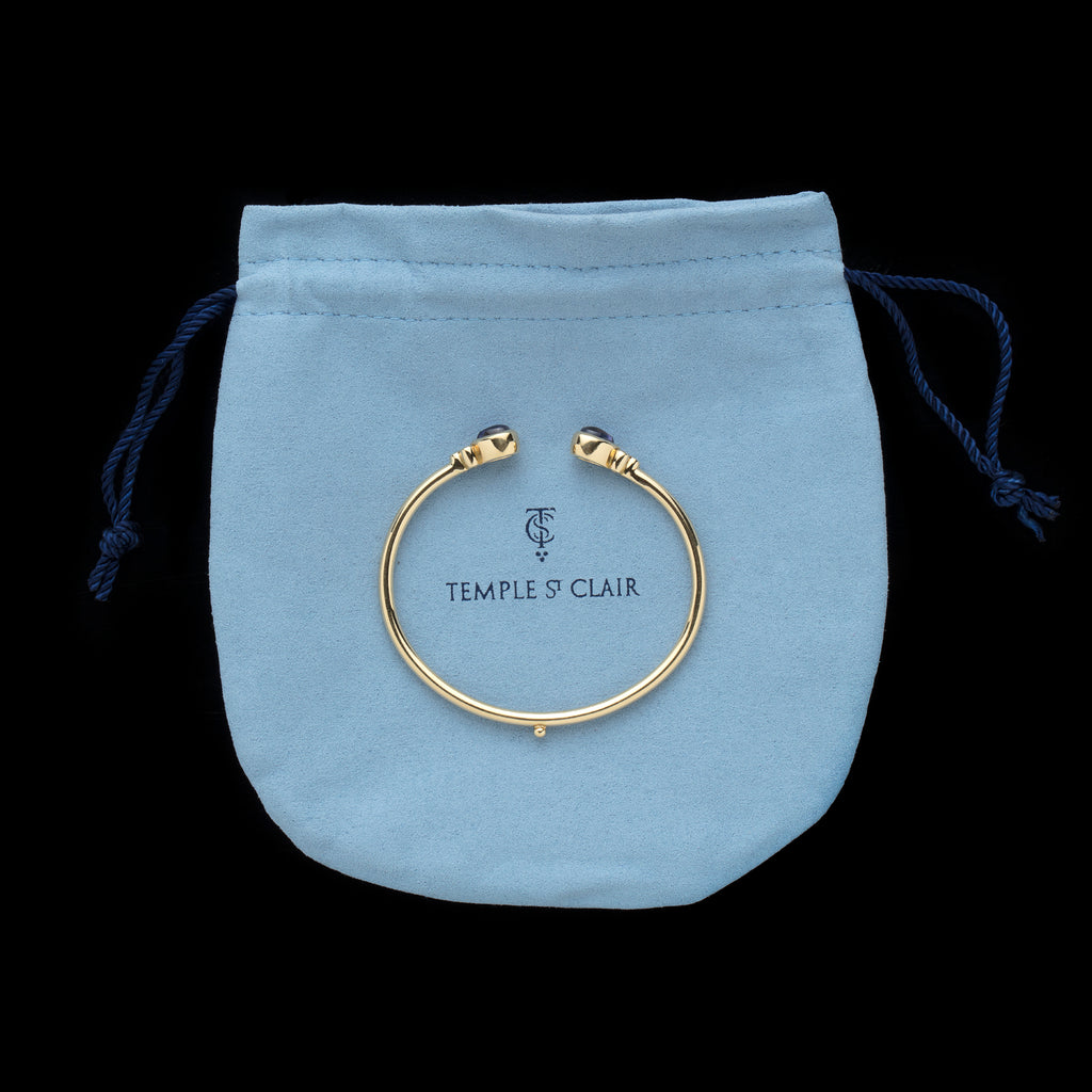 Temple St. Clair Bellina Iolite & Diamond Cuff Bracelet