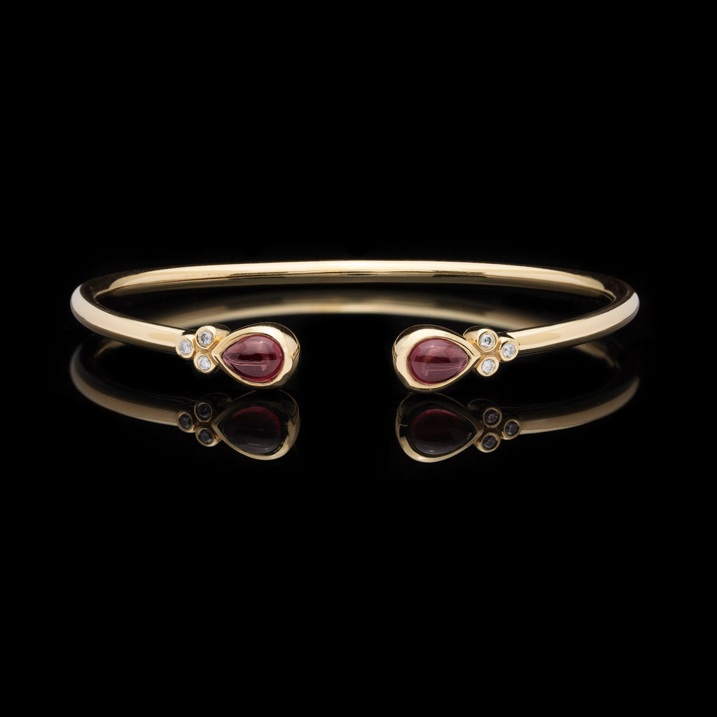 Temple St. Clair Bellina Rhodolite & Diamond Cuff Bracelet