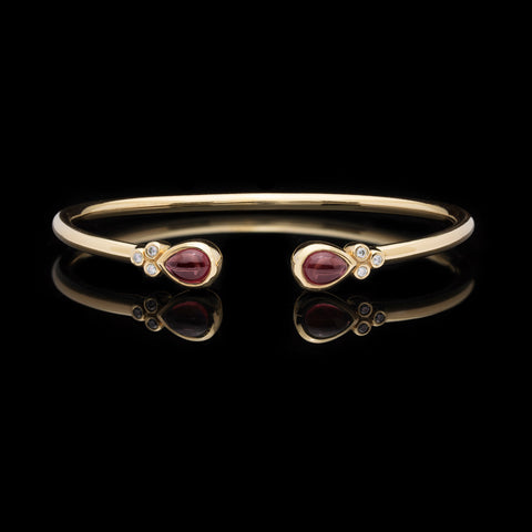 Temple St. Clair Bellina Rhodolite & Diamond Cuff Bracelet