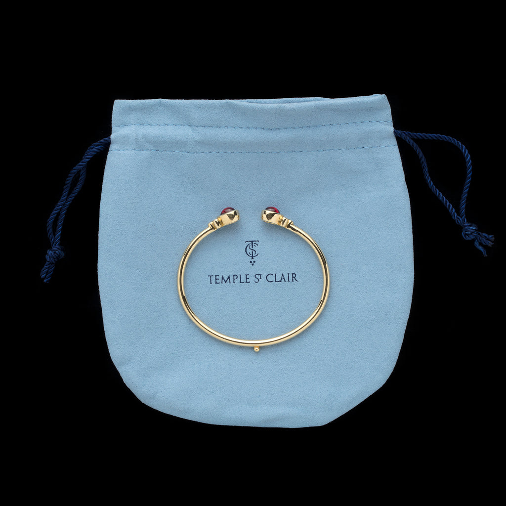 Temple St. Clair Bellina Rhodolite & Diamond Cuff Bracelet