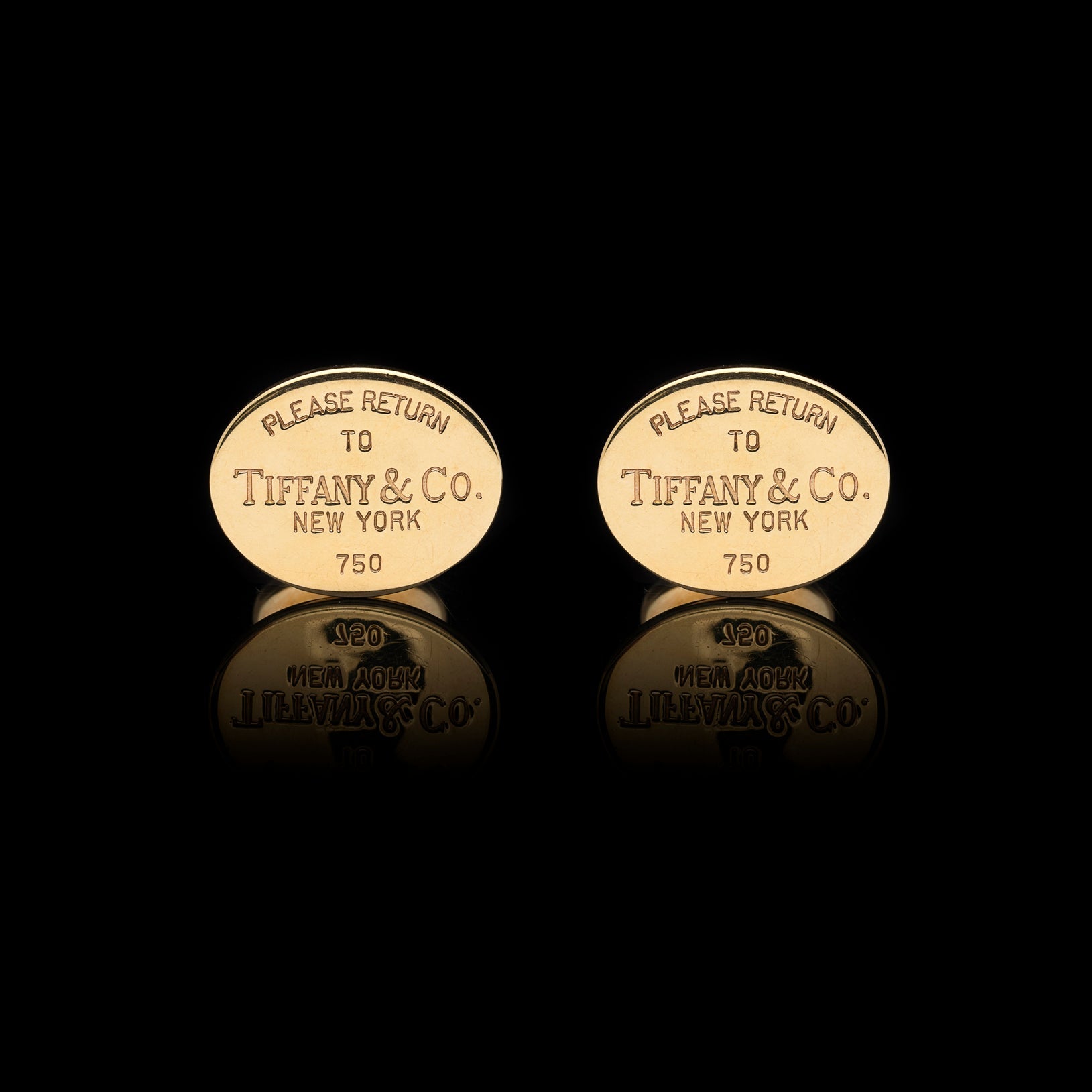 Tiffany & Co. 18k Gold Cufflinks Return to Tiffany - 66mint Fine