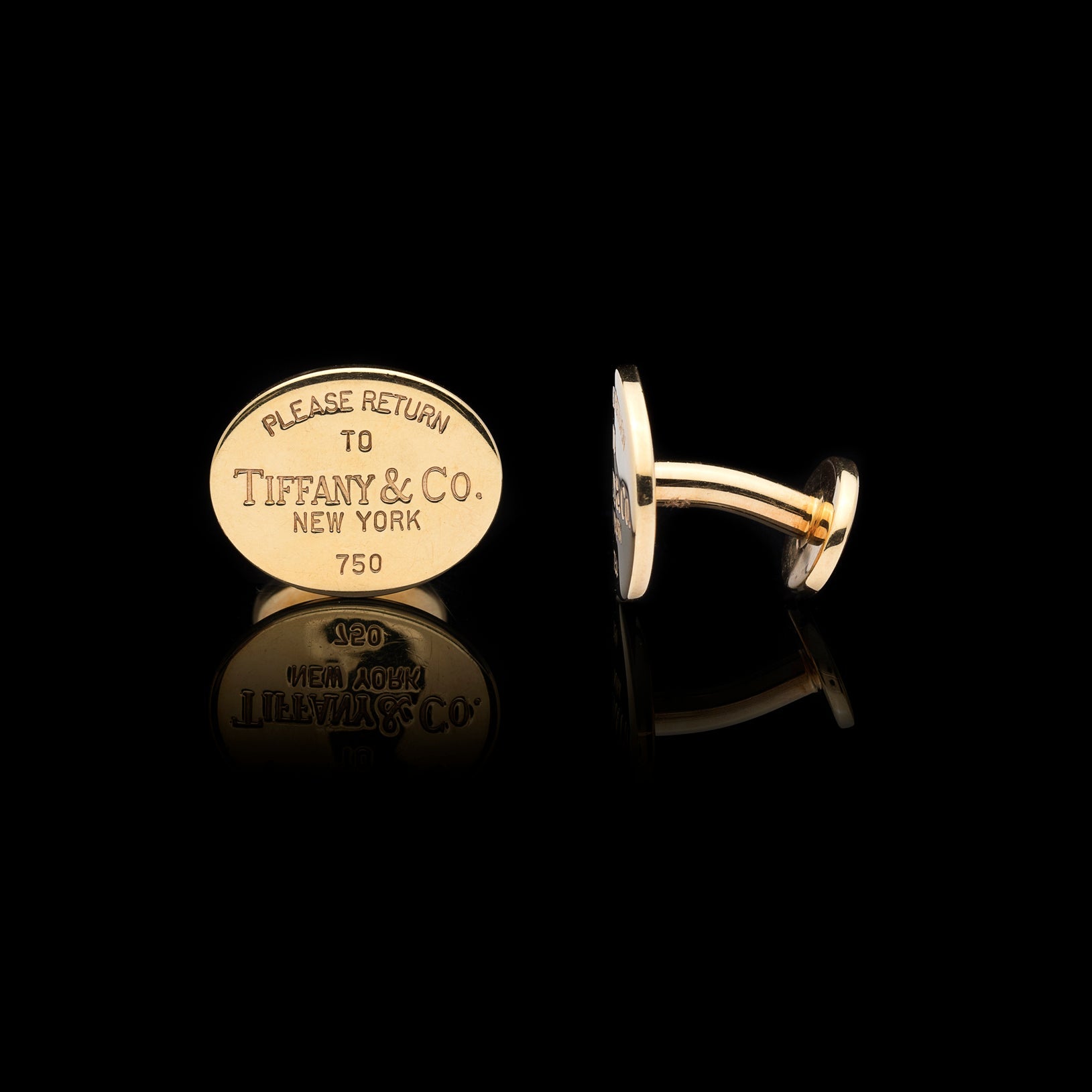 Tiffany & Co. 18k Gold Cufflinks Return to Tiffany - 66mint Fine