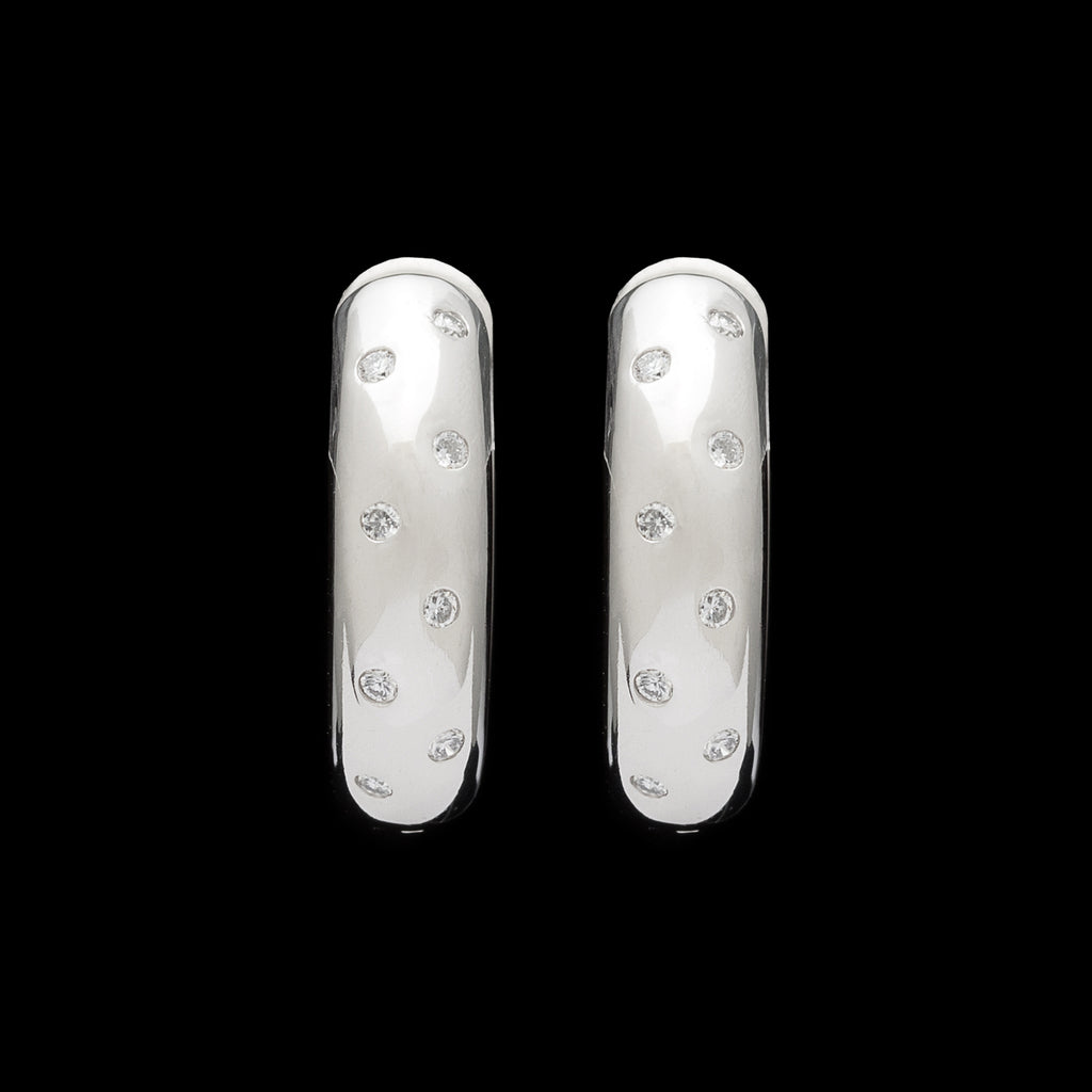 Hans D. Krieger Diamond & Platinum Earrings