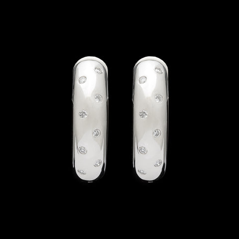 Hans D. Krieger Diamond & Platinum Earrings