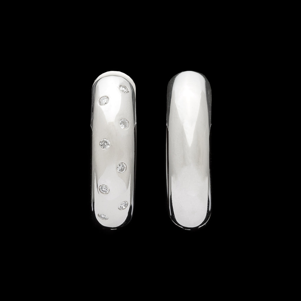 Hans D. Krieger Diamond & Platinum Earrings