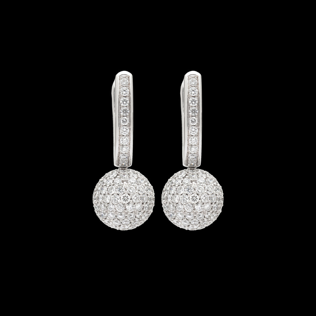 Gubelin Diamond & 18k White Gold Earrings
