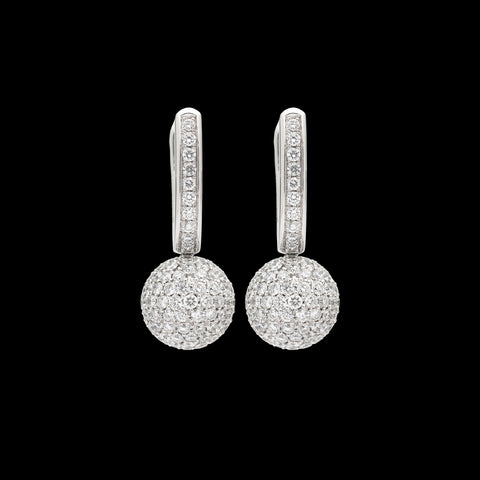 Gubelin Diamond & 18k White Gold Earrings